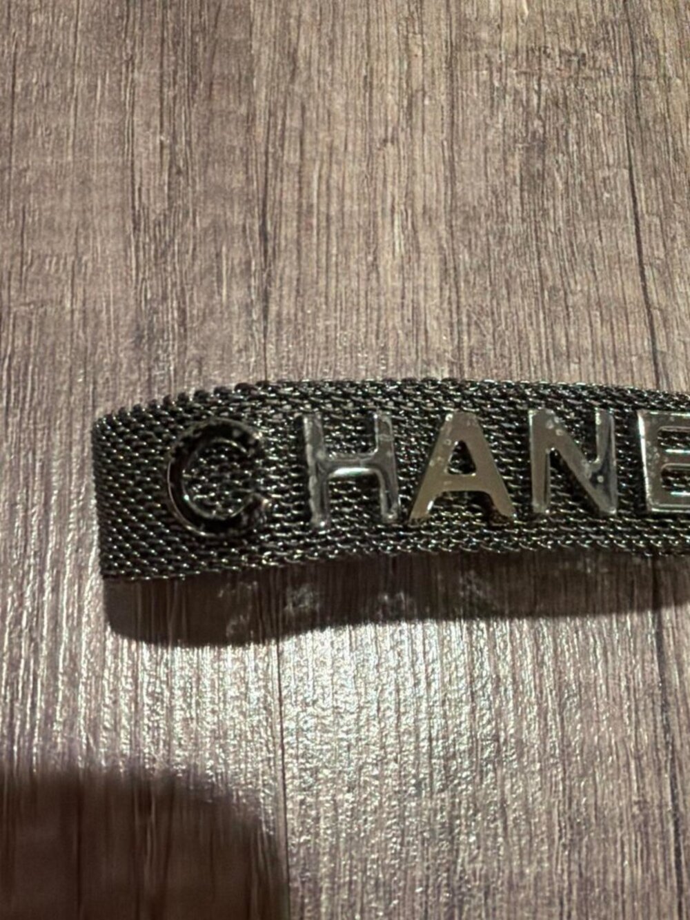 Chanel Ruthenium Mesh Logo Bracelet - Picture 2 of 6